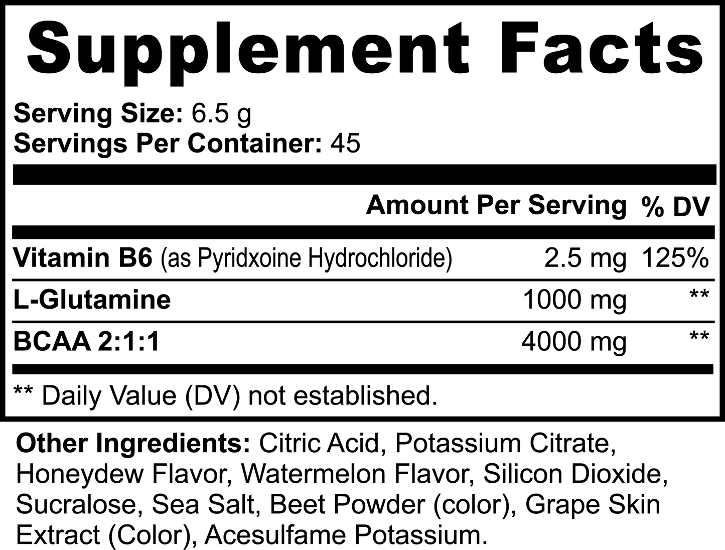 NEW!! BCAA Post Workout Powder (Watermelon)