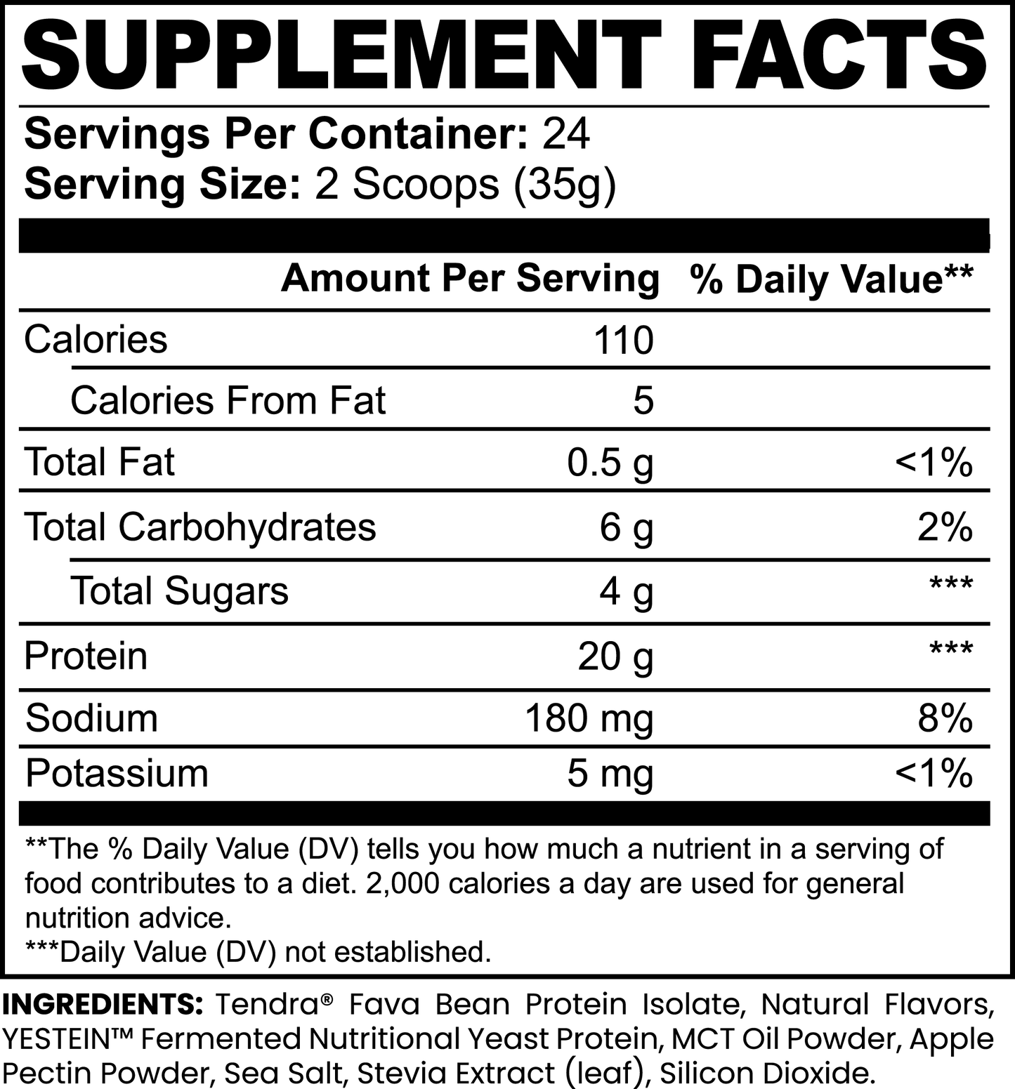 100% Vegan Protein Powder (Vanilla)
