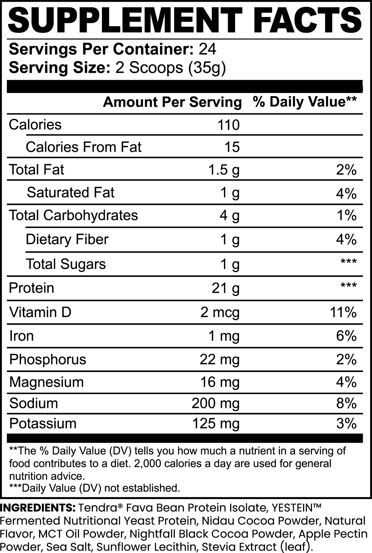 100% Vegan Protein Powder (Chocolate)