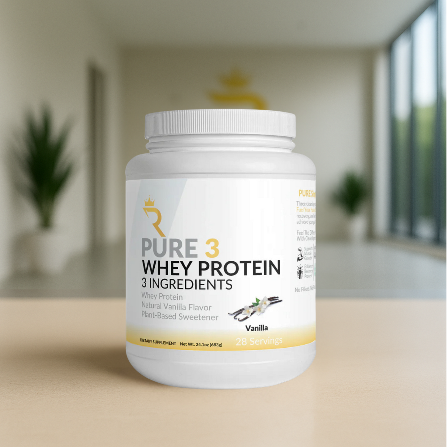 Pure3 100% Whey Protein Isolate (Vanilla)